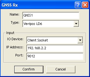 Config > GNSS RX: